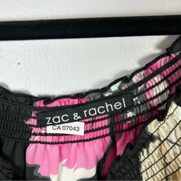 Zac & Rachel Pink Ruffled Blouse with Relaxed Fit Size Medium - Picture 3 of 9